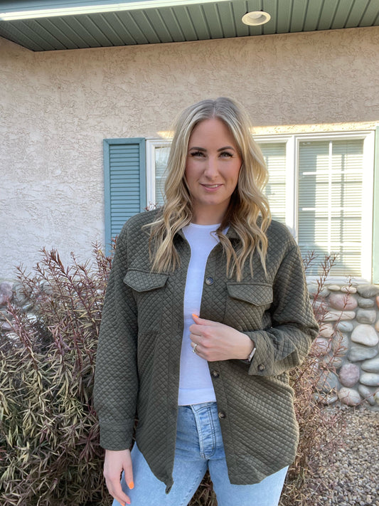 Olive Quilted Jacket