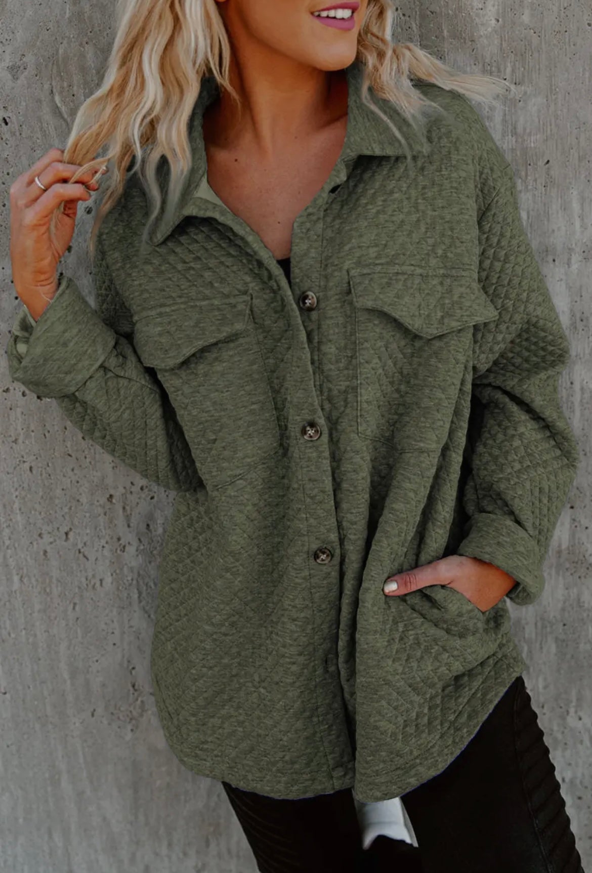 Olive Quilted Jacket