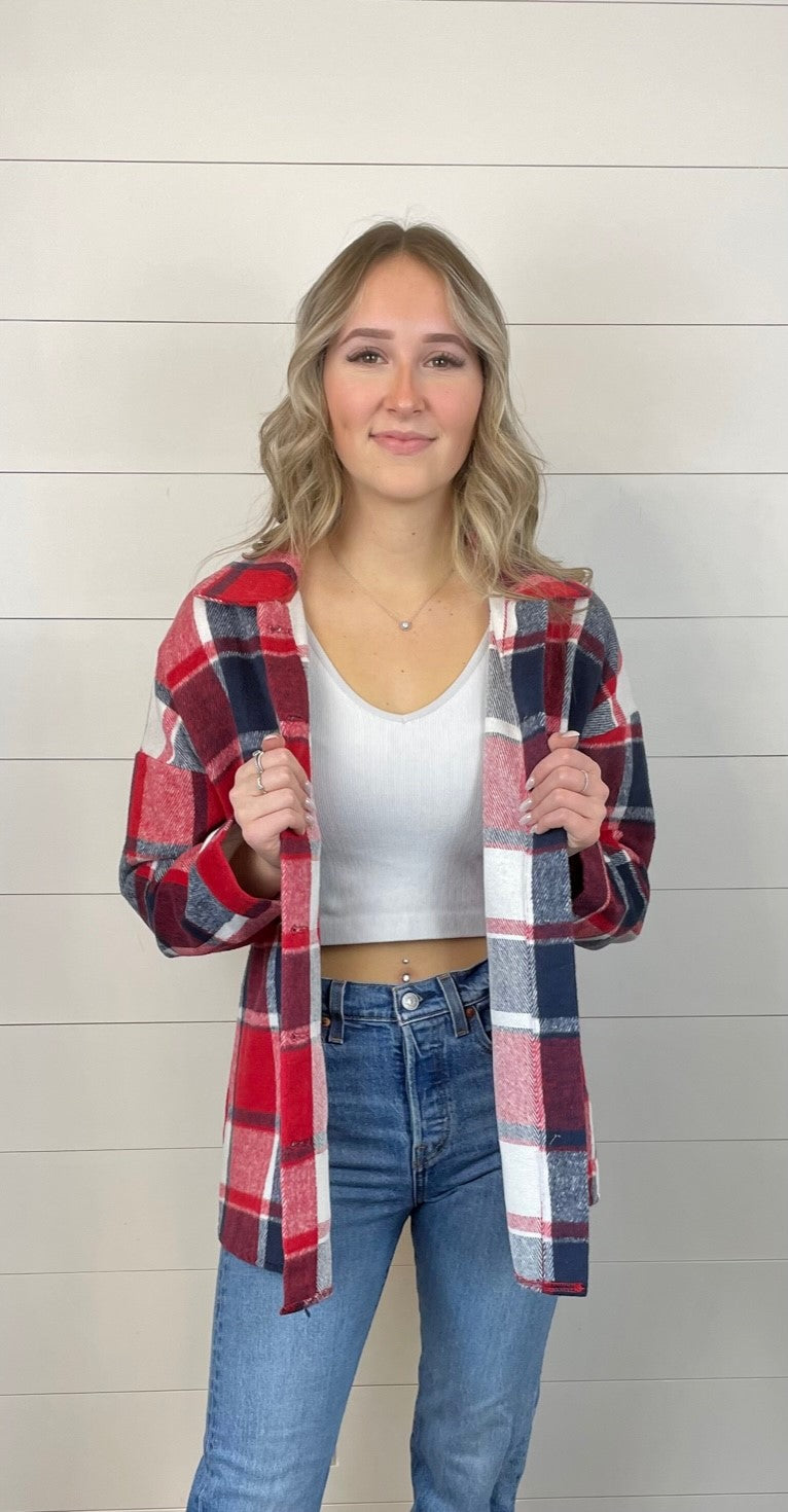 Red Plaid Shacket